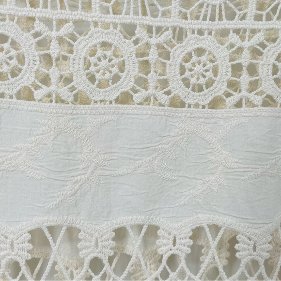 Soft Surrounding Ivory Boho Crochet Open Knit Shell Top - Sz S - Picture 12 of 16